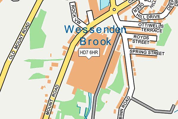 HD7 6HR map - OS OpenMap – Local (Ordnance Survey)