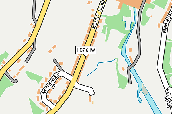 HD7 6HW map - OS OpenMap – Local (Ordnance Survey)