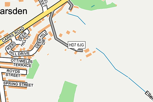 HD7 6JG map - OS OpenMap – Local (Ordnance Survey)