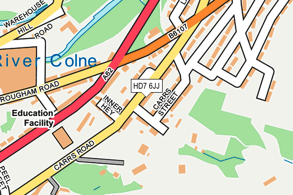 HD7 6JJ map - OS OpenMap – Local (Ordnance Survey)