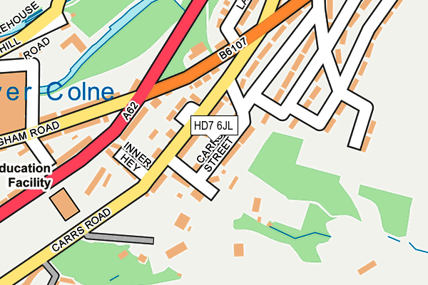HD7 6JL map - OS OpenMap – Local (Ordnance Survey)