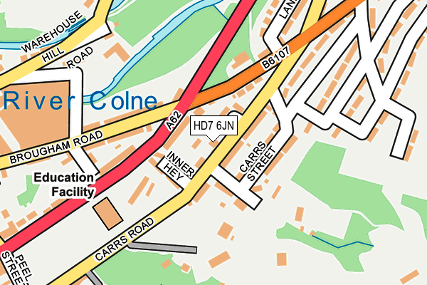 HD7 6JN map - OS OpenMap – Local (Ordnance Survey)
