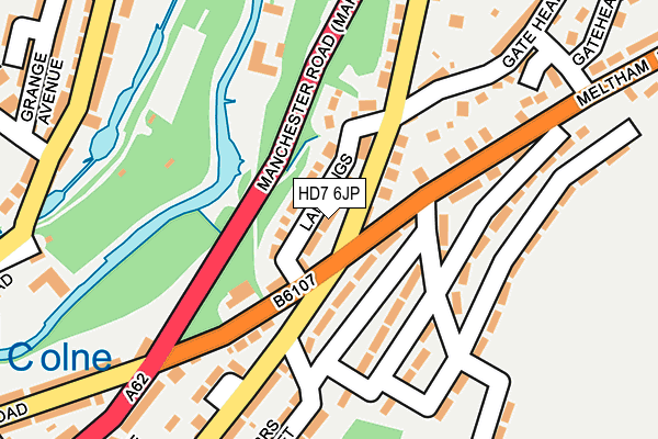 HD7 6JP map - OS OpenMap – Local (Ordnance Survey)