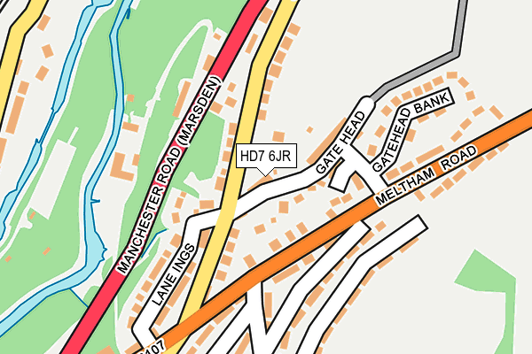 HD7 6JR map - OS OpenMap – Local (Ordnance Survey)