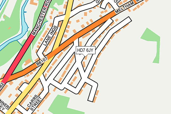 HD7 6JY map - OS OpenMap – Local (Ordnance Survey)