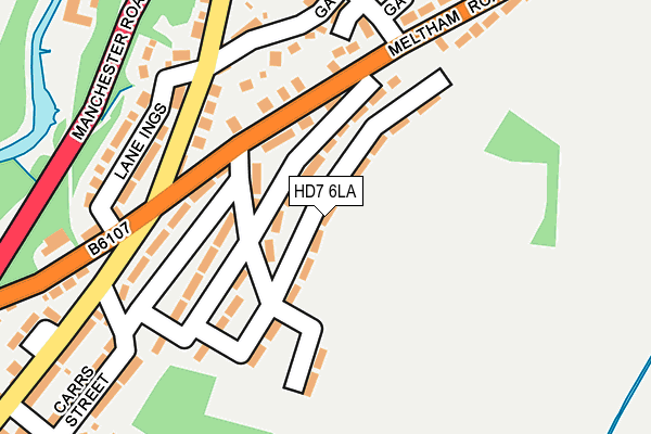 HD7 6LA map - OS OpenMap – Local (Ordnance Survey)