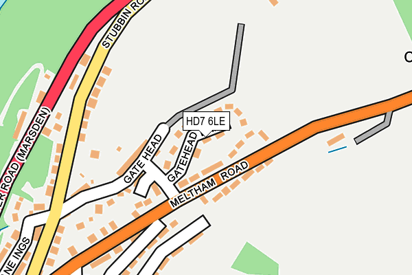 HD7 6LE map - OS OpenMap – Local (Ordnance Survey)