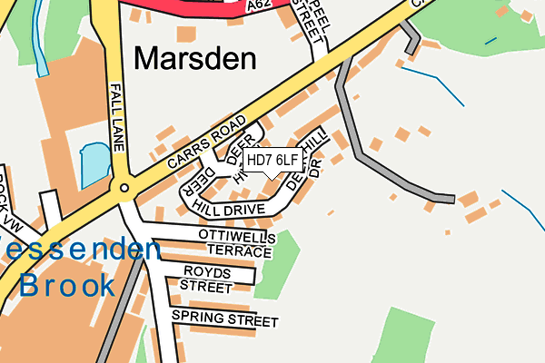 HD7 6LF map - OS OpenMap – Local (Ordnance Survey)