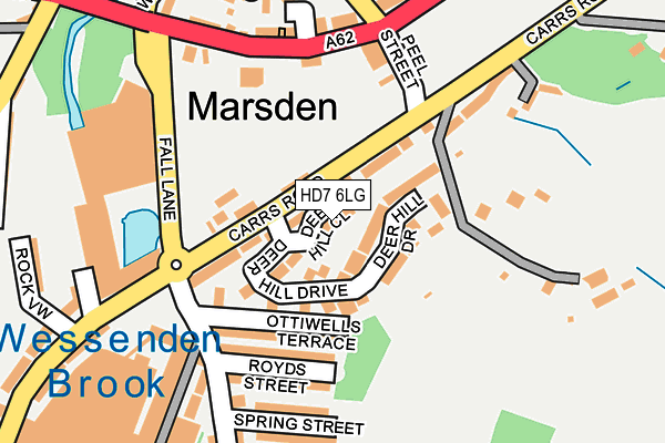 HD7 6LG map - OS OpenMap – Local (Ordnance Survey)