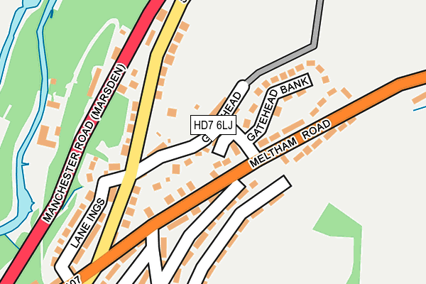 HD7 6LJ map - OS OpenMap – Local (Ordnance Survey)