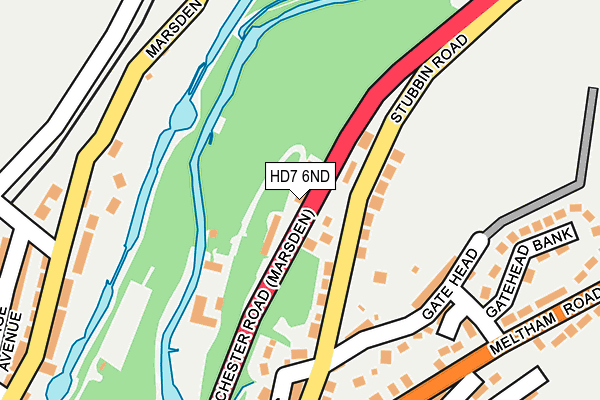 HD7 6ND map - OS OpenMap – Local (Ordnance Survey)