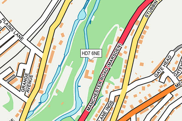 HD7 6NE map - OS OpenMap – Local (Ordnance Survey)