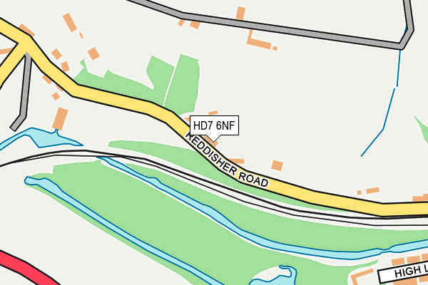 HD7 6NF map - OS OpenMap – Local (Ordnance Survey)