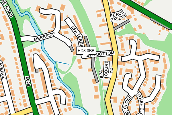 HD8 0BB map - OS OpenMap – Local (Ordnance Survey)
