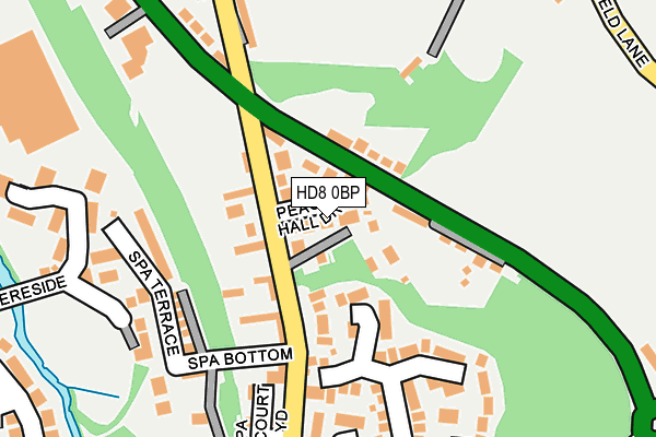 HD8 0BP map - OS OpenMap – Local (Ordnance Survey)