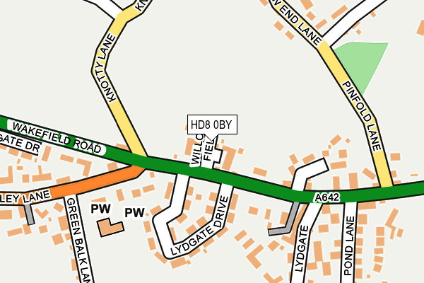 HD8 0BY map - OS OpenMap – Local (Ordnance Survey)