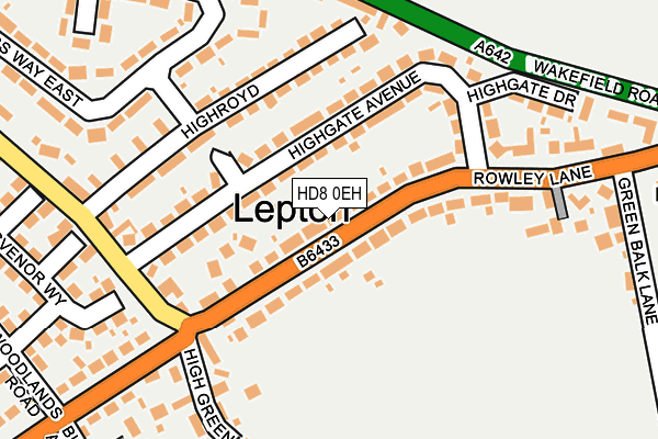 HD8 0EH map - OS OpenMap – Local (Ordnance Survey)