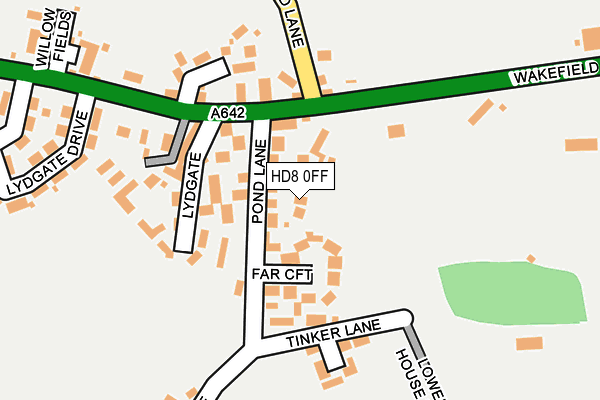 HD8 0FF map - OS OpenMap – Local (Ordnance Survey)