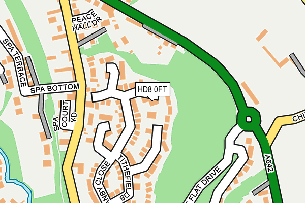 HD8 0FT map - OS OpenMap – Local (Ordnance Survey)
