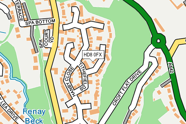 HD8 0FX map - OS OpenMap – Local (Ordnance Survey)