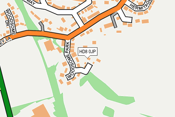 HD8 0JP map - OS OpenMap – Local (Ordnance Survey)