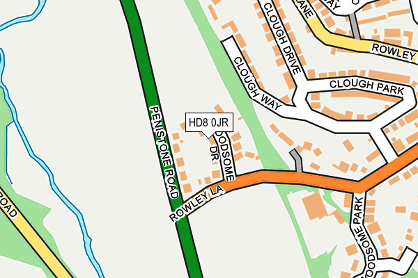 HD8 0JR map - OS OpenMap – Local (Ordnance Survey)