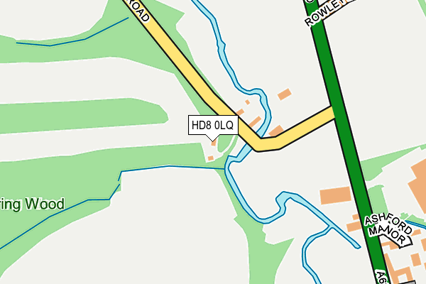 HD8 0LQ map - OS OpenMap – Local (Ordnance Survey)