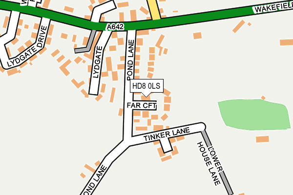 HD8 0LS map - OS OpenMap – Local (Ordnance Survey)