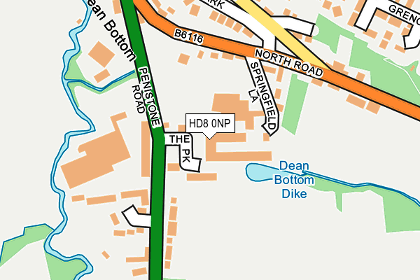HD8 0NP map - OS OpenMap – Local (Ordnance Survey)