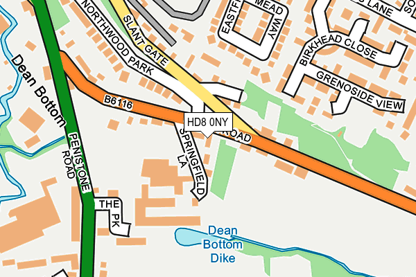 HD8 0NY map - OS OpenMap – Local (Ordnance Survey)