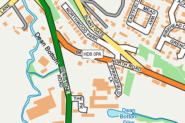 HD8 0PA map - OS OpenMap – Local (Ordnance Survey)
