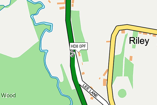HD8 0PF map - OS OpenMap – Local (Ordnance Survey)