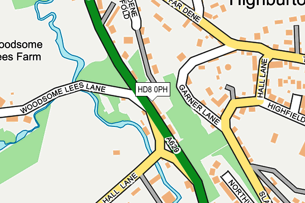 HD8 0PH map - OS OpenMap – Local (Ordnance Survey)
