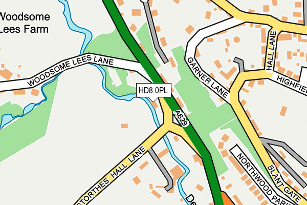 HD8 0PL map - OS OpenMap – Local (Ordnance Survey)