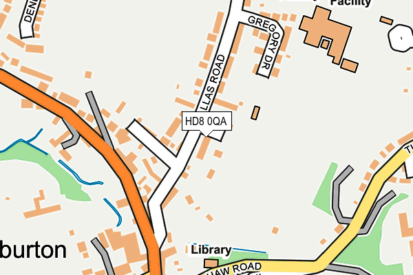 HD8 0QA map - OS OpenMap – Local (Ordnance Survey)