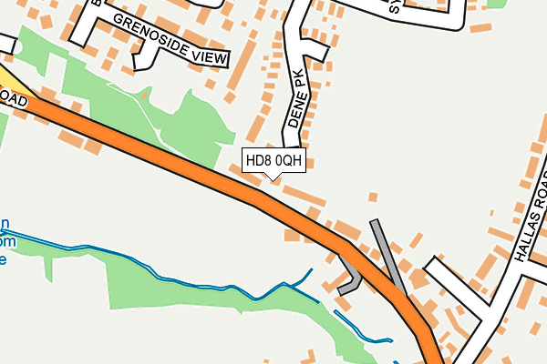 HD8 0QH map - OS OpenMap – Local (Ordnance Survey)