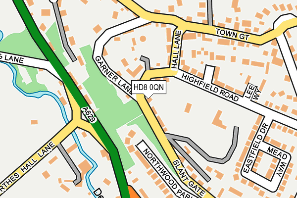 HD8 0QN map - OS OpenMap – Local (Ordnance Survey)