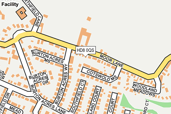 HD8 0QS map - OS OpenMap – Local (Ordnance Survey)