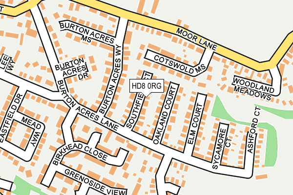 HD8 0RG map - OS OpenMap – Local (Ordnance Survey)
