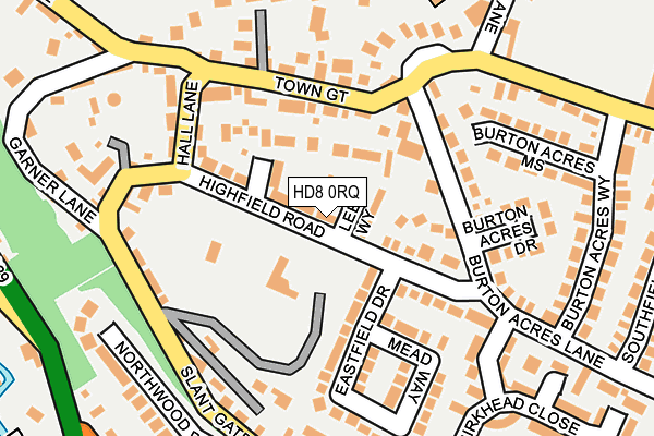 HD8 0RQ map - OS OpenMap – Local (Ordnance Survey)