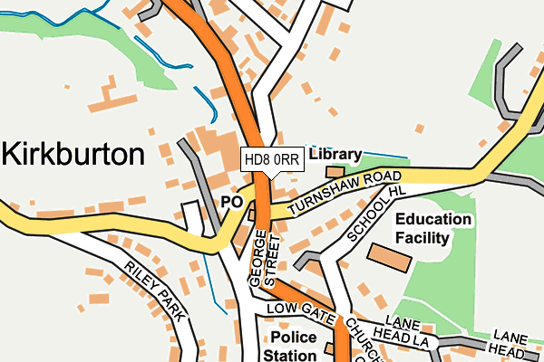 HD8 0RR map - OS OpenMap – Local (Ordnance Survey)