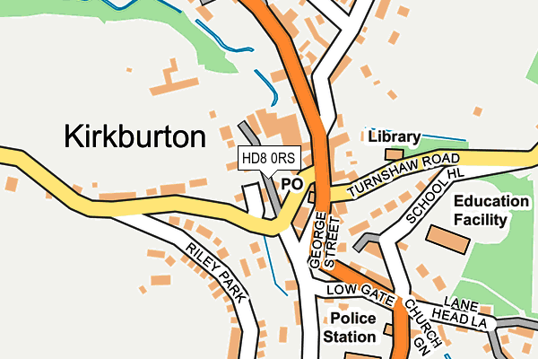 HD8 0RS map - OS OpenMap – Local (Ordnance Survey)