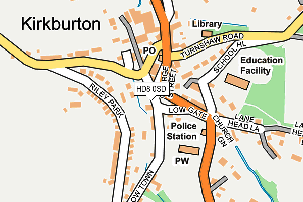 HD8 0SD map - OS OpenMap – Local (Ordnance Survey)