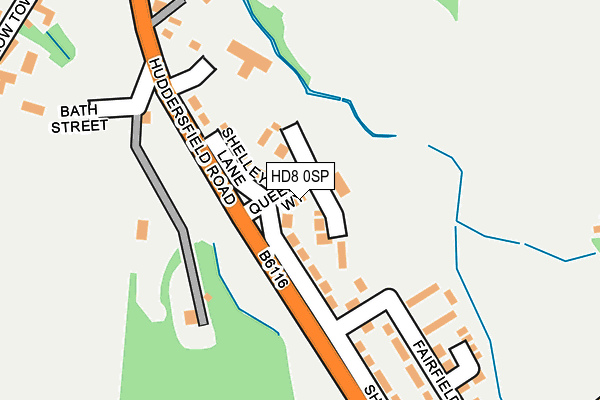 HD8 0SP map - OS OpenMap – Local (Ordnance Survey)