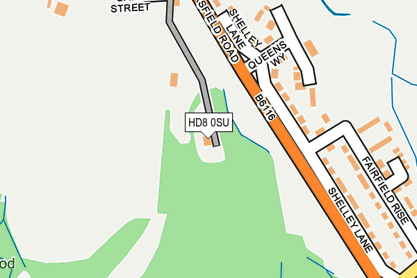 HD8 0SU map - OS OpenMap – Local (Ordnance Survey)