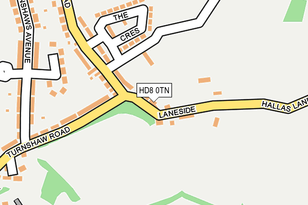 HD8 0TN map - OS OpenMap – Local (Ordnance Survey)