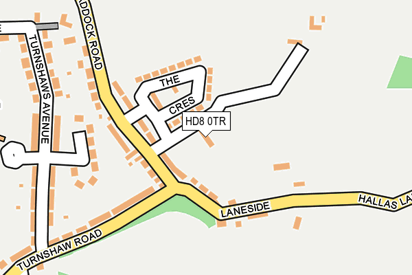 HD8 0TR map - OS OpenMap – Local (Ordnance Survey)