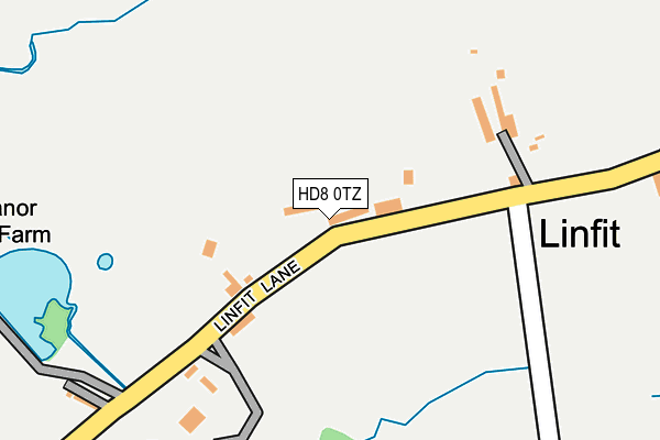 HD8 0TZ map - OS OpenMap – Local (Ordnance Survey)