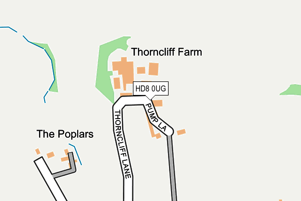 HD8 0UG map - OS OpenMap – Local (Ordnance Survey)