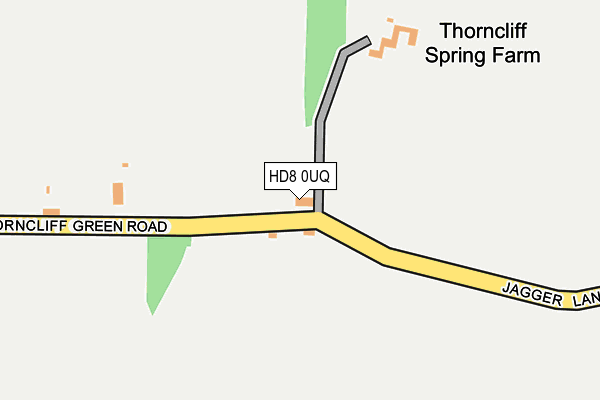 HD8 0UQ map - OS OpenMap – Local (Ordnance Survey)